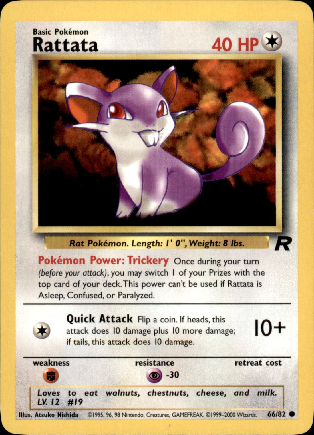 Rattata Unlimited Common Team Rocket 66/82 LP