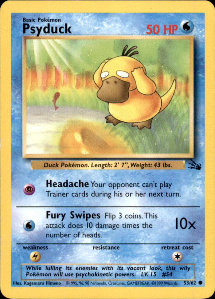 Psyduck Unlimited Common Fossil 53/62 LP