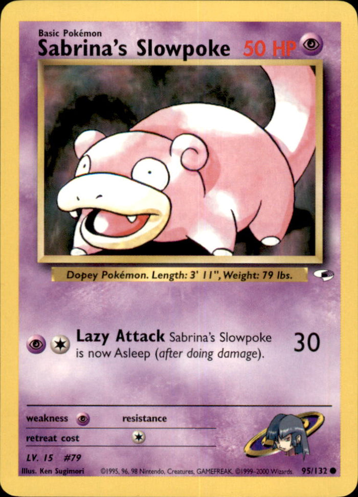 Sabrina's Slowpoke Unlimited Common Gym Heroes 095/132 NM