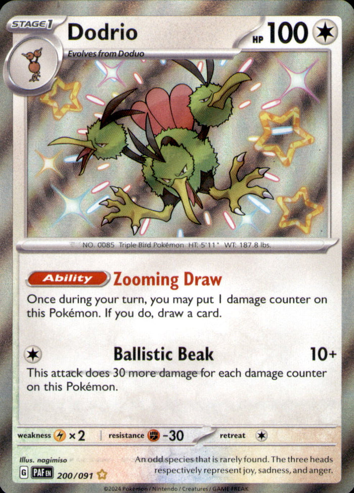 Dodrio Holo Shiny Rare SV: Paldean Fates 200/091 NM