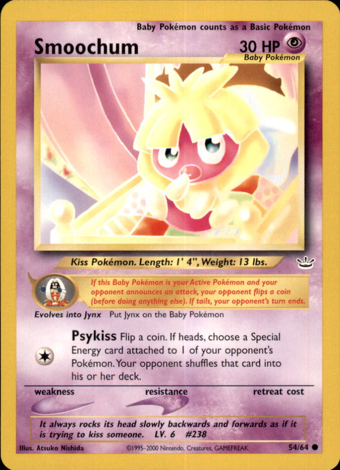Smoochum Unlimited Common Neo Revelation 54/64 NM
