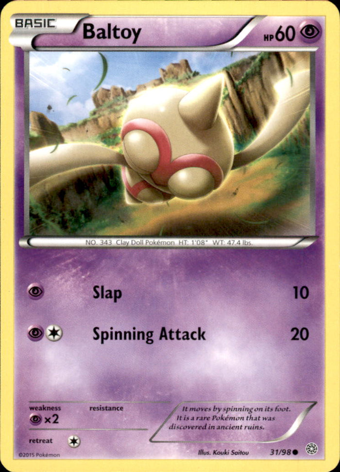 Baltoy (31) Common XY - Ancient Origins 31/98 NM