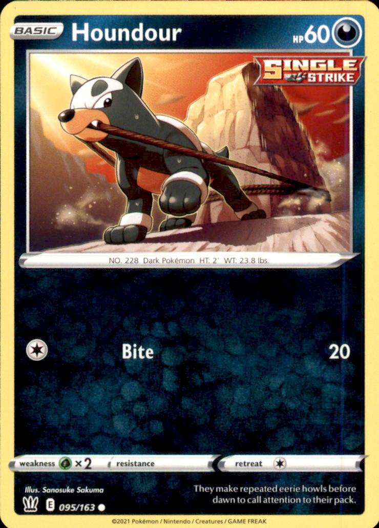 Houndour Common SWSH05: Battle Styles 095/163 NM