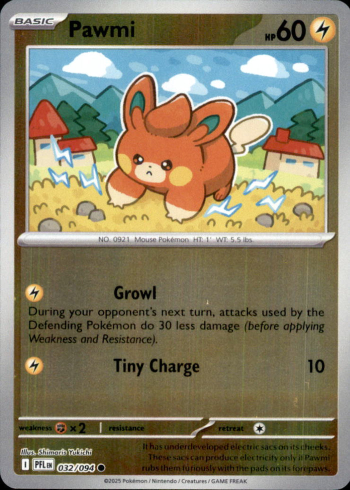 Pawmi Reverse Holo Common ME02: Phantasmal Flames 032/094 NM