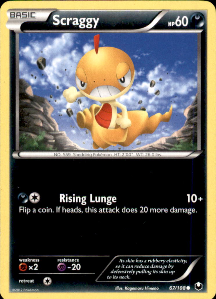 Scraggy Common Dark Explorers 67/108 NM