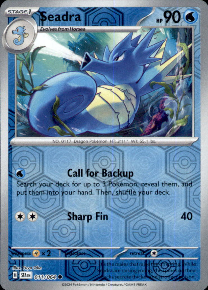 Seadra Reverse Holo Common SV: Shrouded Fable 011/064 NM