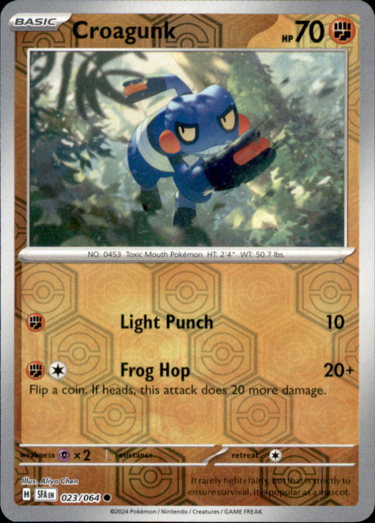 Croagunk Reverse Holo Common SV: Shrouded Fable 023/064 NM