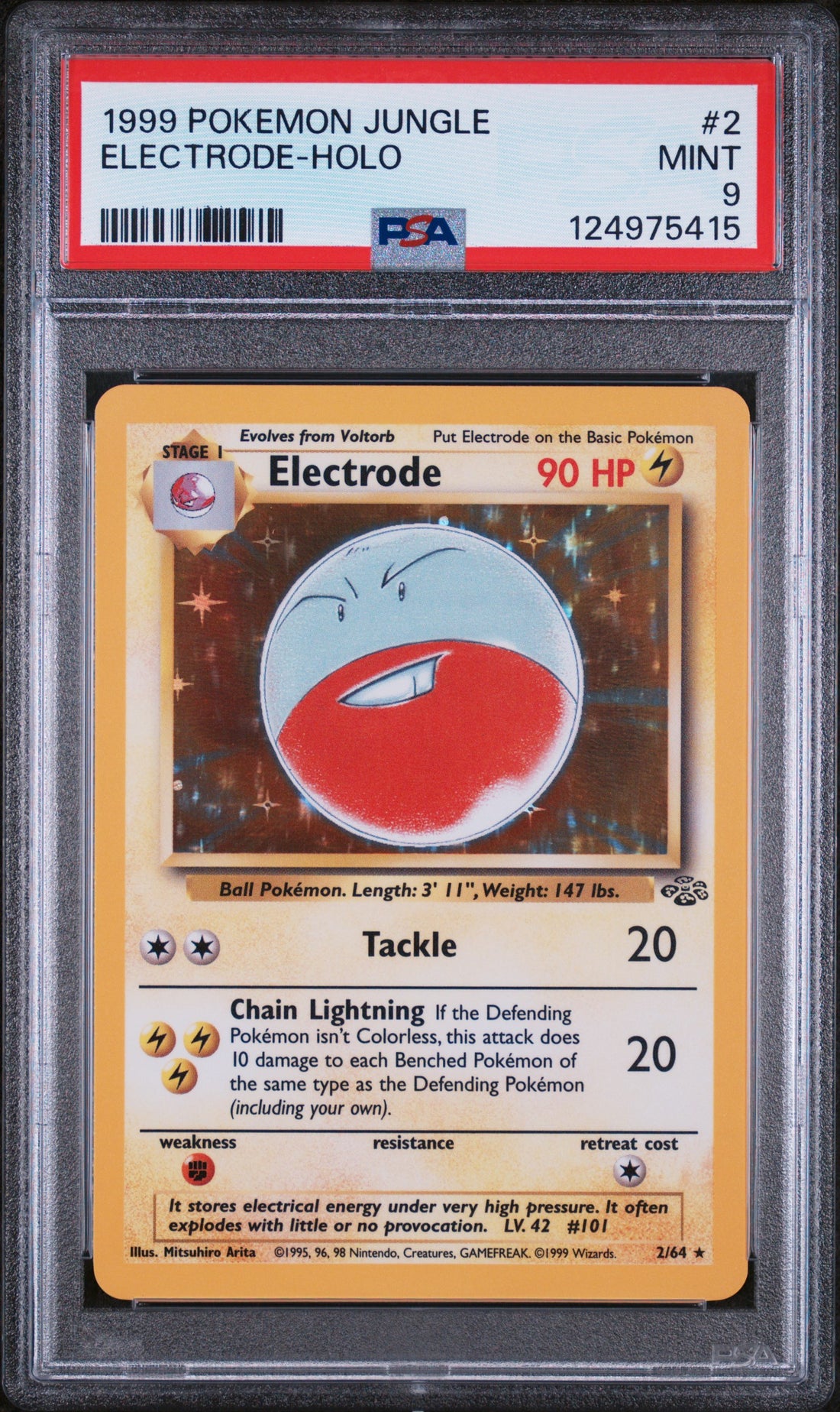 Electrode-Holo Pokemon Jungle 2 NM PSA 9
