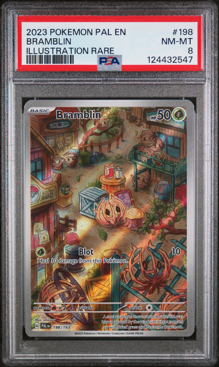 Bramblin Illustration Rare Pokemon Pal En-Paldea Evolved 198 NM PSA 8