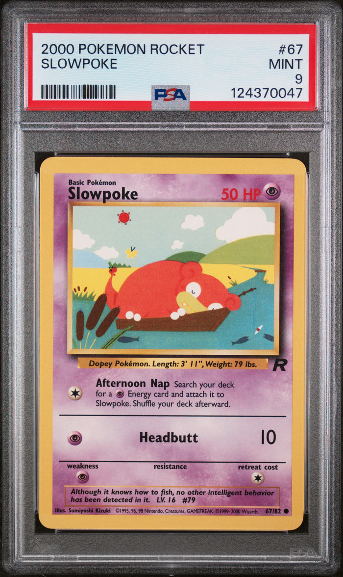 Slowpoke Pokemon Rocket 67 NM PSA 9