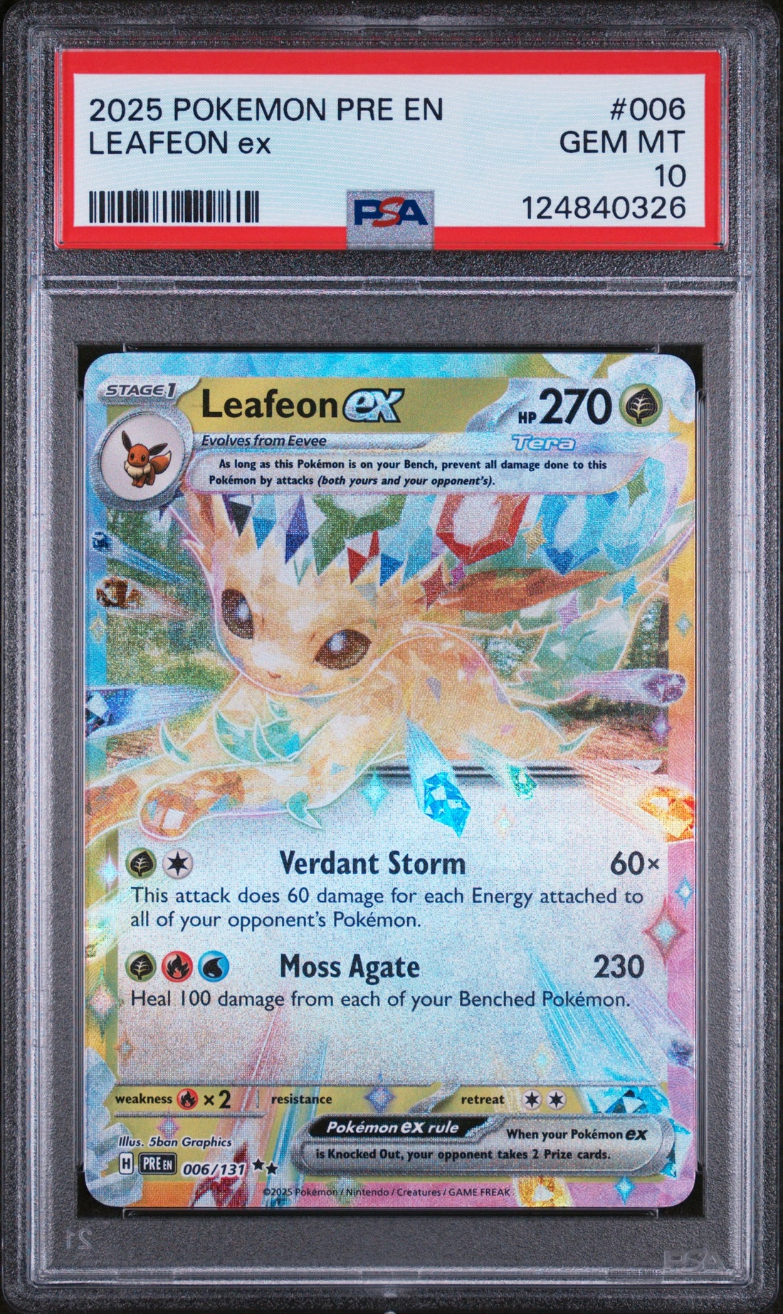 Leafeon ex Holo Double Rare SV: Prismatic Evolutions 006/131 NM