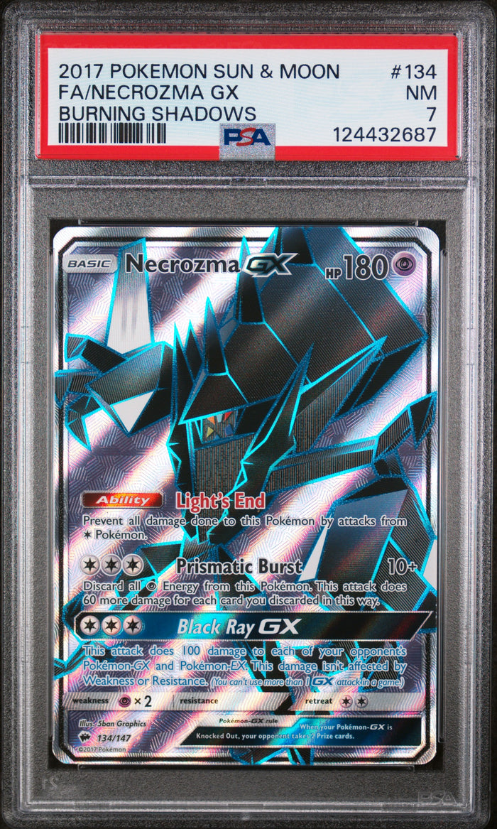 Fa/Necrozma Gx Burning Shadows Pokemon Sun & Moon Burning Shadows 134 NM PSA 7