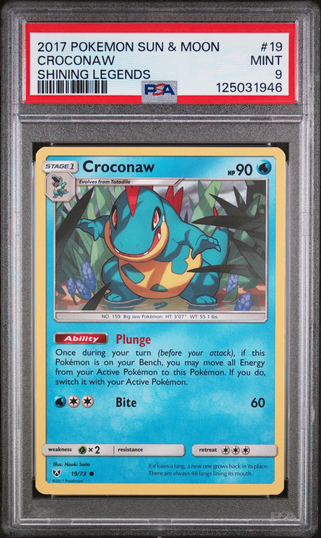 Croconaw Common Shining Legends 19/73 NM