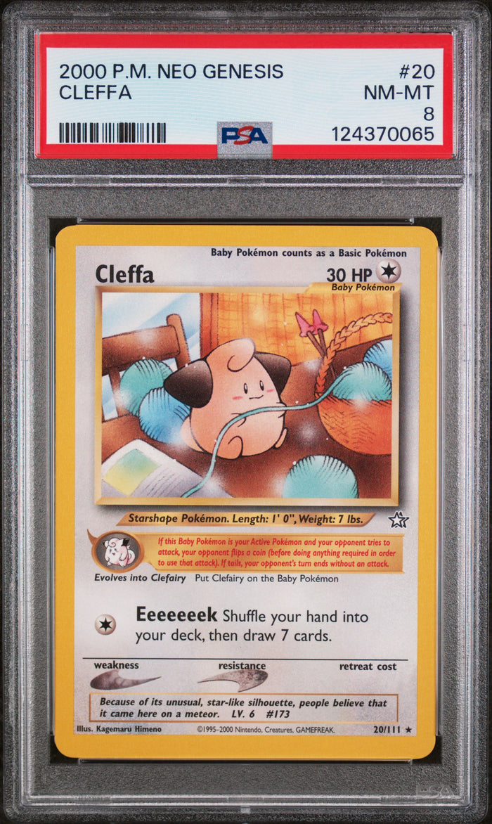 Cleffa Pokemon Neo Genesis 20 NM PSA 8