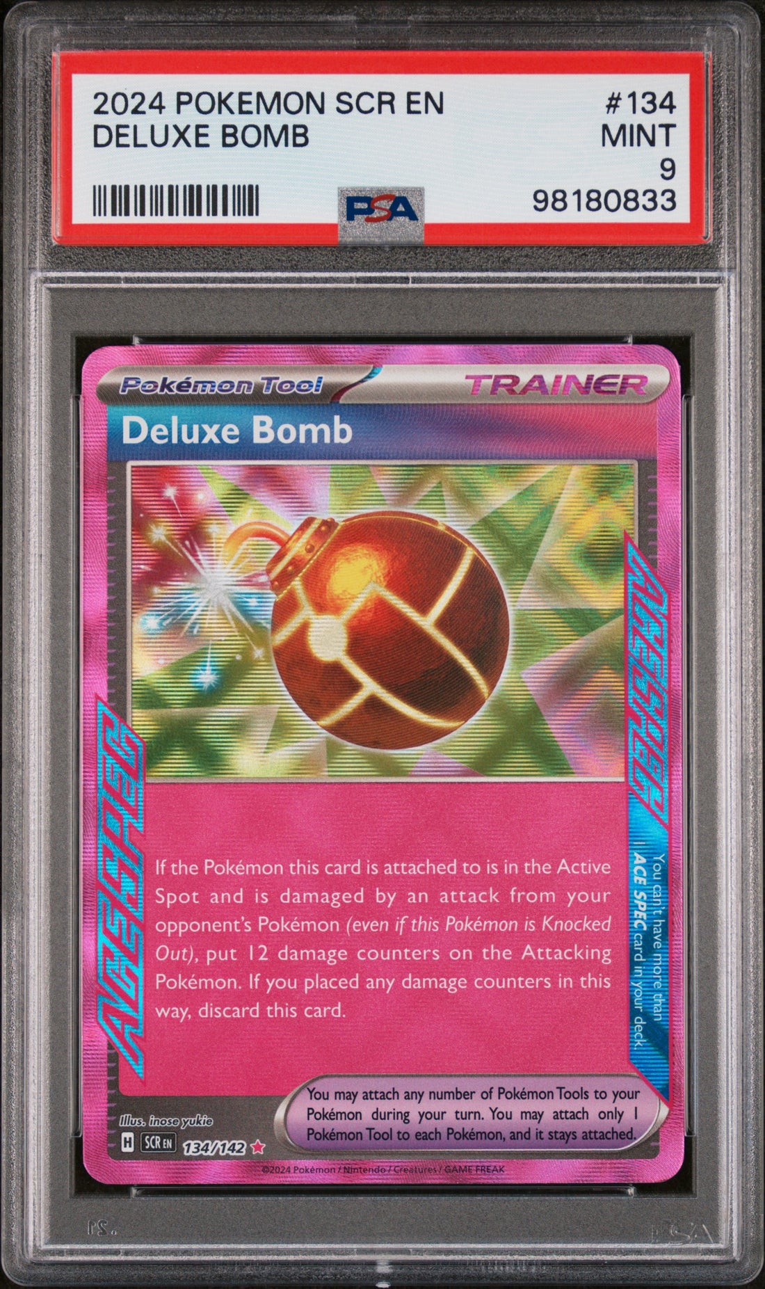 Deluxe Bomb Pokemon Scr En-Stellar Crown 134 NM PSA 9