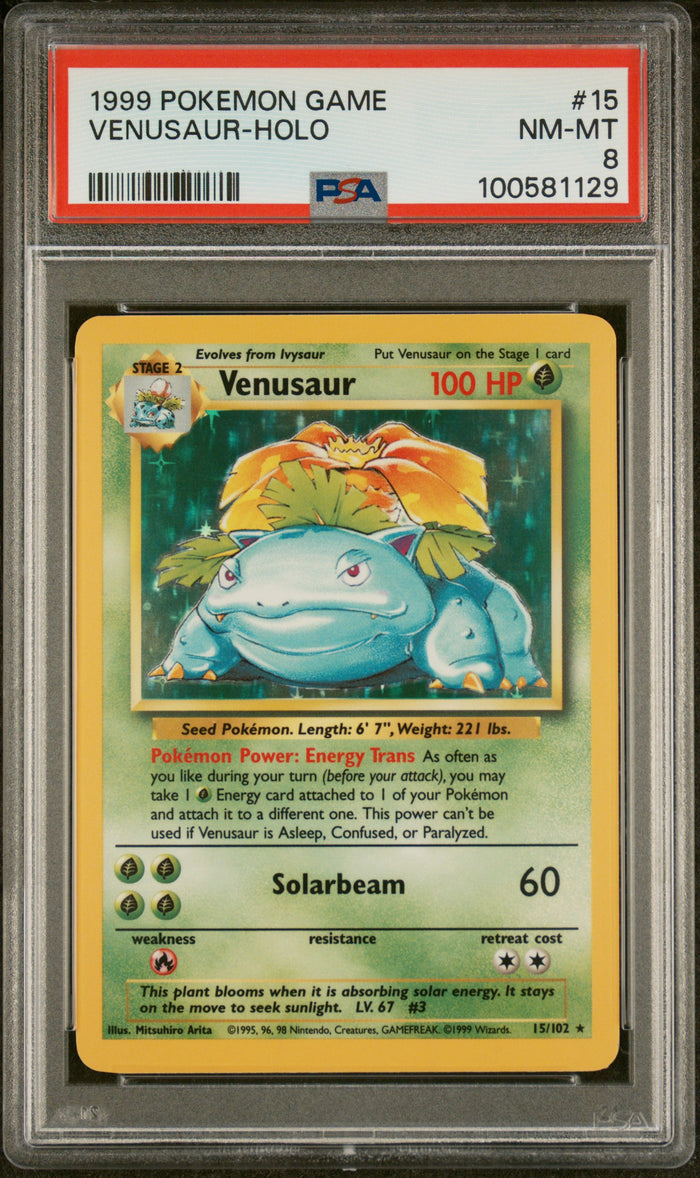 Venusaur-Holo Pokemon Game 15 NM PSA 8