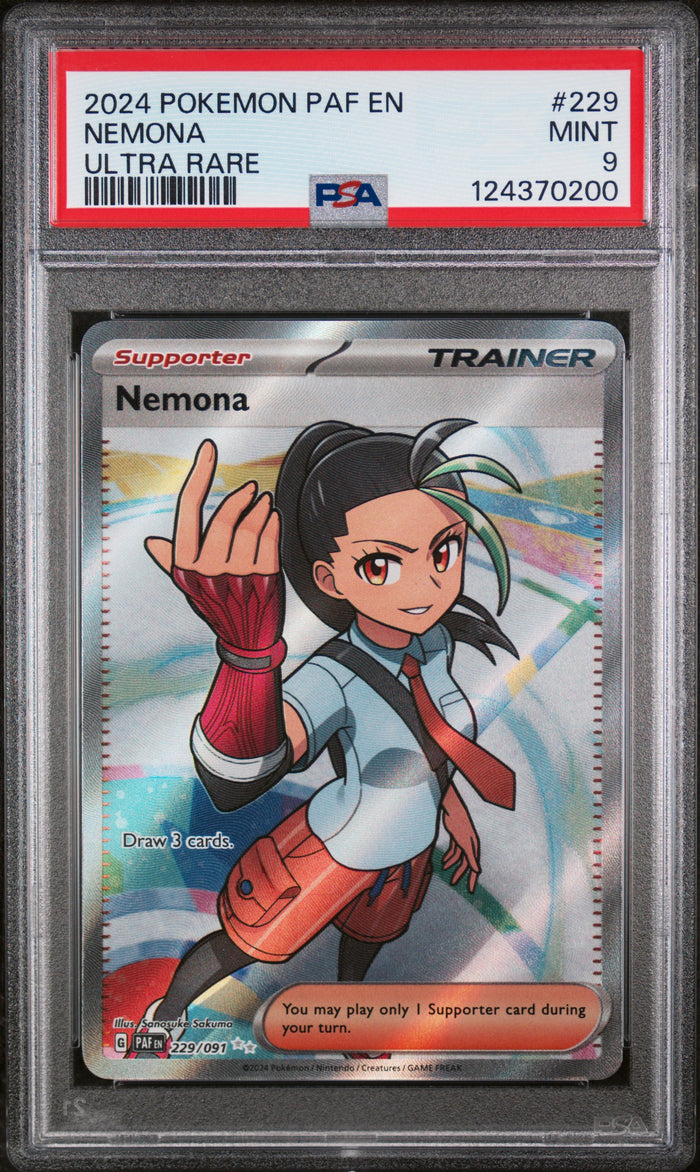 Nemona Ultra Rare Pokemon Paf En-Paldean Fates 229 NM PSA 9